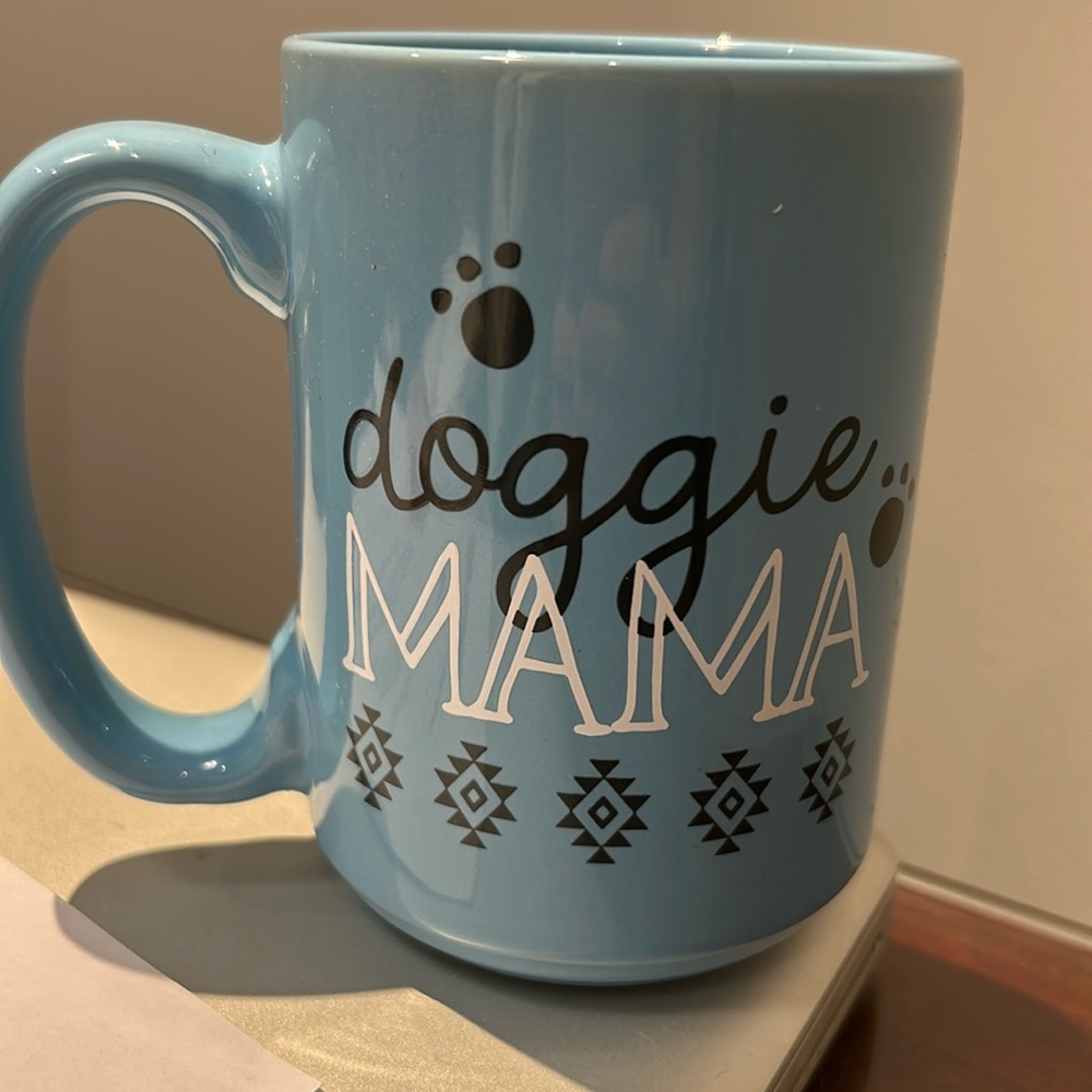Doggie Mama Mug. Light blue - microwave & dishwasher safe